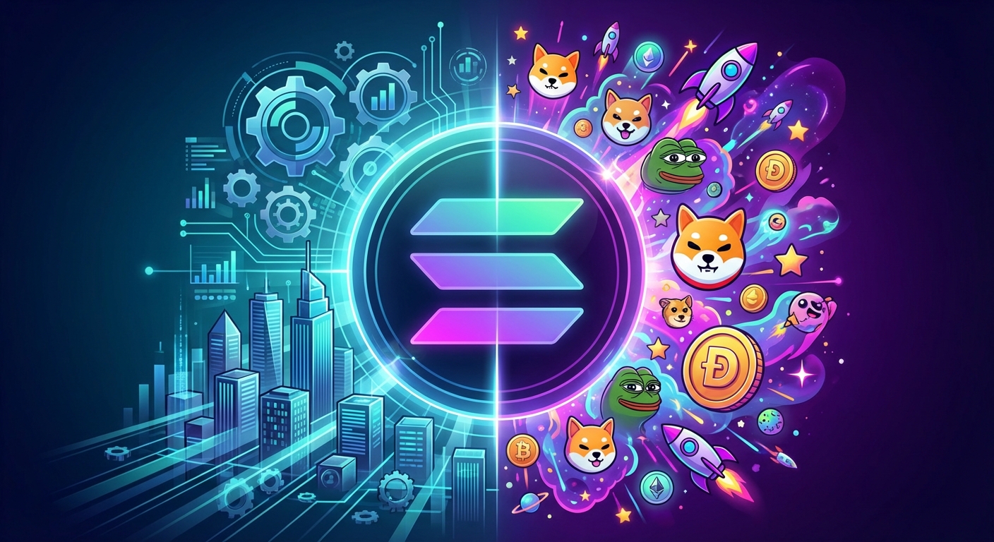 Solana’s Dual Reality: Institutional Ambition Meets Memecoin Mania