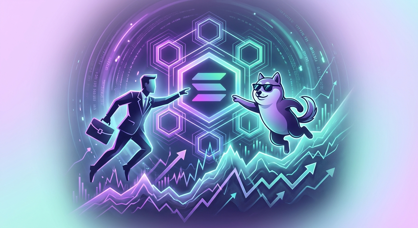 Solana’s Dynamic Duo: Institutional Traction Meets Meme Mania in a Volatile Market